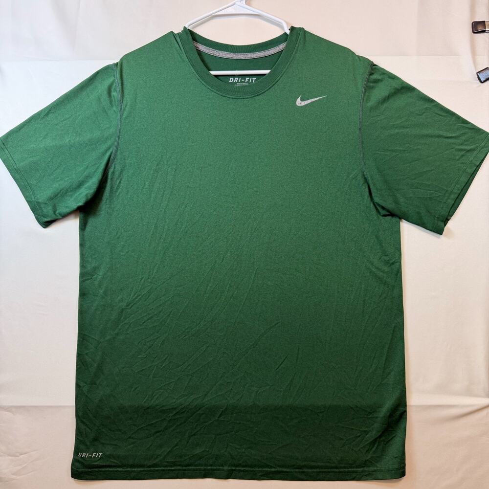 Nike Dri-FIT Green Short Sleeve Athletic T Shirt Mens Size Large